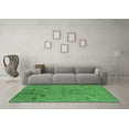 thumbnail image 3 of Ahgly Company Indoor Square Oriental Emerald Green Industrial Area Rugs, 4' Square, 3 of 4