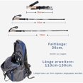 thumbnail image 2 of Bâtons de Randonnée Télescopiques en Aluminium Nordiques Réglables 36-130cm Ultralégers Antichoc Antidérapants, Idéal pour Randonnée, Camping, Ski, 2 of 5