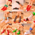 thumbnail image 2 of 10Pcs Christmas Socks with Cartoon Pattern, Warm Winter Accessory Christmas Gift Socks for Women and Men, 2 of 6