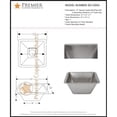 thumbnail image 4 of Premier Copper Products BS15EN3 Premier Nickel Square Copper Bar/Prep Sink Nickl, 4 of 4