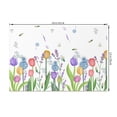 thumbnail image 4 of SUNOLIFE Spring Tulip Floral Placemats Flower Linen Fabric Table Mats Set of 4 for Dining Table Decorations 12x18 inch, 4 of 5