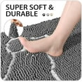 thumbnail image 5 of Noahas Indoor Door Mat Entryway Rug Traps Mud and Water, Chenille Doormat for Muddy Shoes and Dog Paws, Machine Washable Doormat, Front Door Mat, Busy Area Dog Rugs for Floors, Entrance, 24x36 Grey, 5 of 8