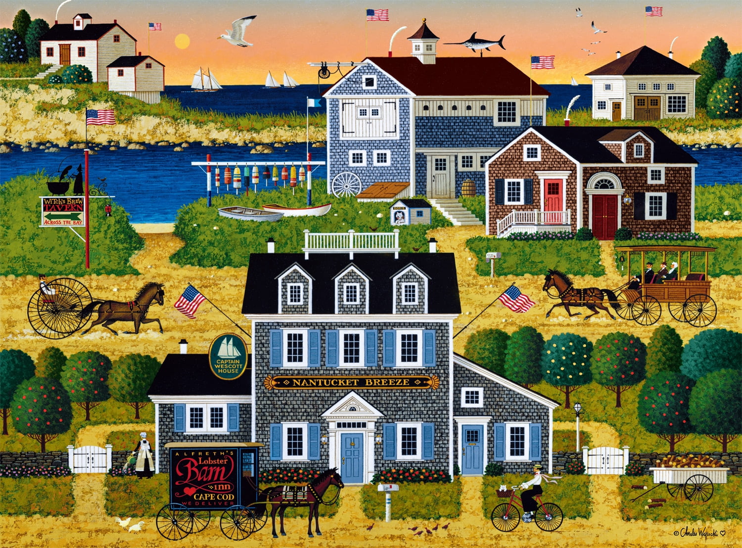 Buffalo Games 1000-Piece Charles Wysocki Witch's Bay Interlocking Jigsaw Puzzle