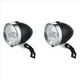 thumbnail image 1 of 2X Faros Delanteros para Bicicleta de Montaña, Faros Retro, Luces de Conducción de 3 LED, Luces Delanteras, Equipo de Conducción , Color Negro, 1 of 5