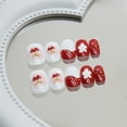 thumbnail image 5 of RAGUPEL 24Pcs Press on Nails for Kids,Polka Dot Flower Kids Nails,Jelly Glue Does Not Damage Nails Kids Fake Nails,Style1, 5 of 6