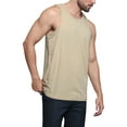 thumbnail image 7 of G-Style USA Men's Straight Hem Long Length Tank Top TT60 - Khaki - 3X-Large, 7 of 7