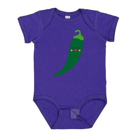 

Inktastic Green Chili Pepper Kawaii Gift Baby Boy or Baby Girl Bodysuit
