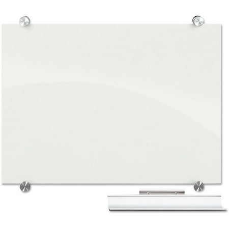 Best-Rite Visionary Magnetic Glass Board, Frameless, White ...