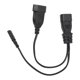 thumbnail image 2 of Cable De Enchufe De Alimentación Divisor En Y, Resistente A La Tracción, Impermeable, IEC 320 C14 Macho A C7 Hembra, Cable Adaptador Para El Hogar, 2 of 7