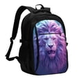 thumbnail image 1 of Balery Cool Lion Head Mochila con carga USB para hombre y mujer - Mochila impermeable y antirrobo para portátil con puerto USB para viajes, trabajo, estudios y universidad, 1 of 7