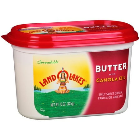 Land O Lakes Spreadable Butter with Canola Oil, 15 oz ...