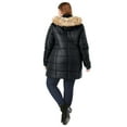 thumbnail image 3 of Roaman's Women's Plus Size Classic-Length Puffer Jacket With Hood Winter Coat, 3 of 6