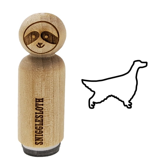 Irish Setter Dog Outline Rubber Stamp for Scrapbooking Crafting Stamping - Mini 1/2 Inch