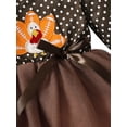 thumbnail image 3 of Gupgi Robe Trapèze et Bandeau pour Fille avec Broderie de Dinde de Dessin Animé en Maille et Fil, 3 of 6
