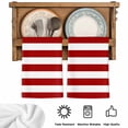 thumbnail image 6 of Red Stripes Microfiber Kitchen Towel, Simple Red White Texture Soft Absorbent Dish Towels, Quick Drying Washable Dishcloths for Kitchen Cleaning, Drying Dishes, 18x28 Inches, 6 of 9