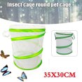 thumbnail image 1 of Mini Butterfly Habitat Cage Cylindrical Pop-up Mesh Terrarium with Hanging Strap Zipper Closure on the Top for Insect, 1 of 7