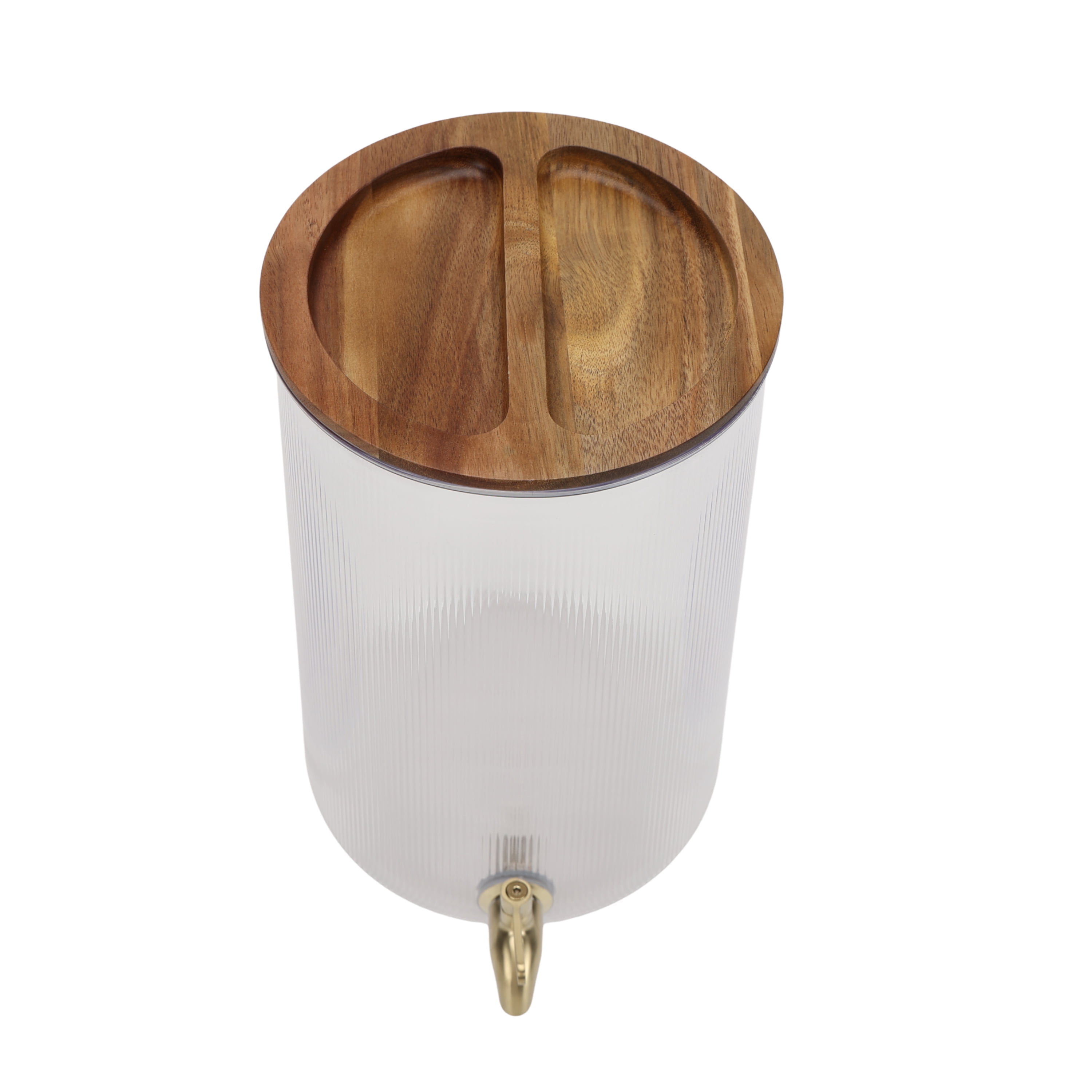 Better Homes and Gardens 2-Gallon Countertop Beverage Dispenser with Clear Acrylic and Acacia Wood Lid