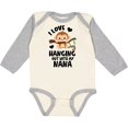 thumbnail image 3 of Inktastic Monkey I Love Hanging out with My Nana Boys or Girls Long Sleeve Baby Bodysuit, 3 of 5