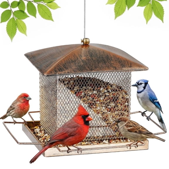 ACDANC Metal Wild Bird Feeder,Heavy Duty 3.5Lb Capacity for Outdoor Hanging in Garden,Yard