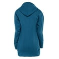 thumbnail image 2 of Notus Women’s Cozy Long Fleece Tunic Zip-Up Hoodie Sweatshirt with Pockets Casual Hoodie Jacket Victorian Blue M, 2 of 3