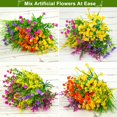 thumbnail image 3 of Flores artificiales Ouddy Decor, 16 paquetes para exteriores, 3 of 7