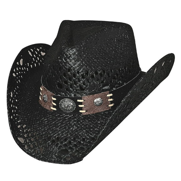 Bullhide Montecarlo Pure Country Toyo Straw Western Hat Mediuml Black