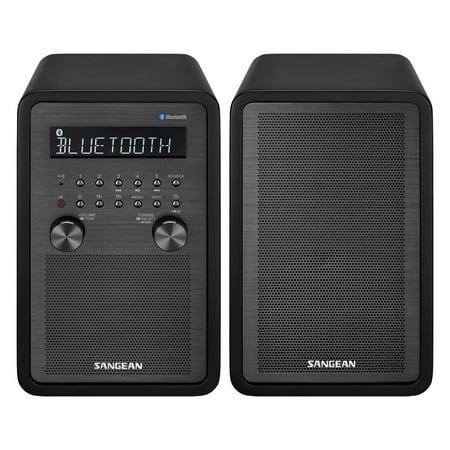 Sangean All in One Surround Sound Bluetooth AM/FM Dual Alarm Clock Radio with Large Easy to Read Backlit LCD