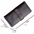 thumbnail image 2 of Men's Vintage Genuine Leather Long Wallet Bifold Money Credit Card Holder Purse, 2 of 10