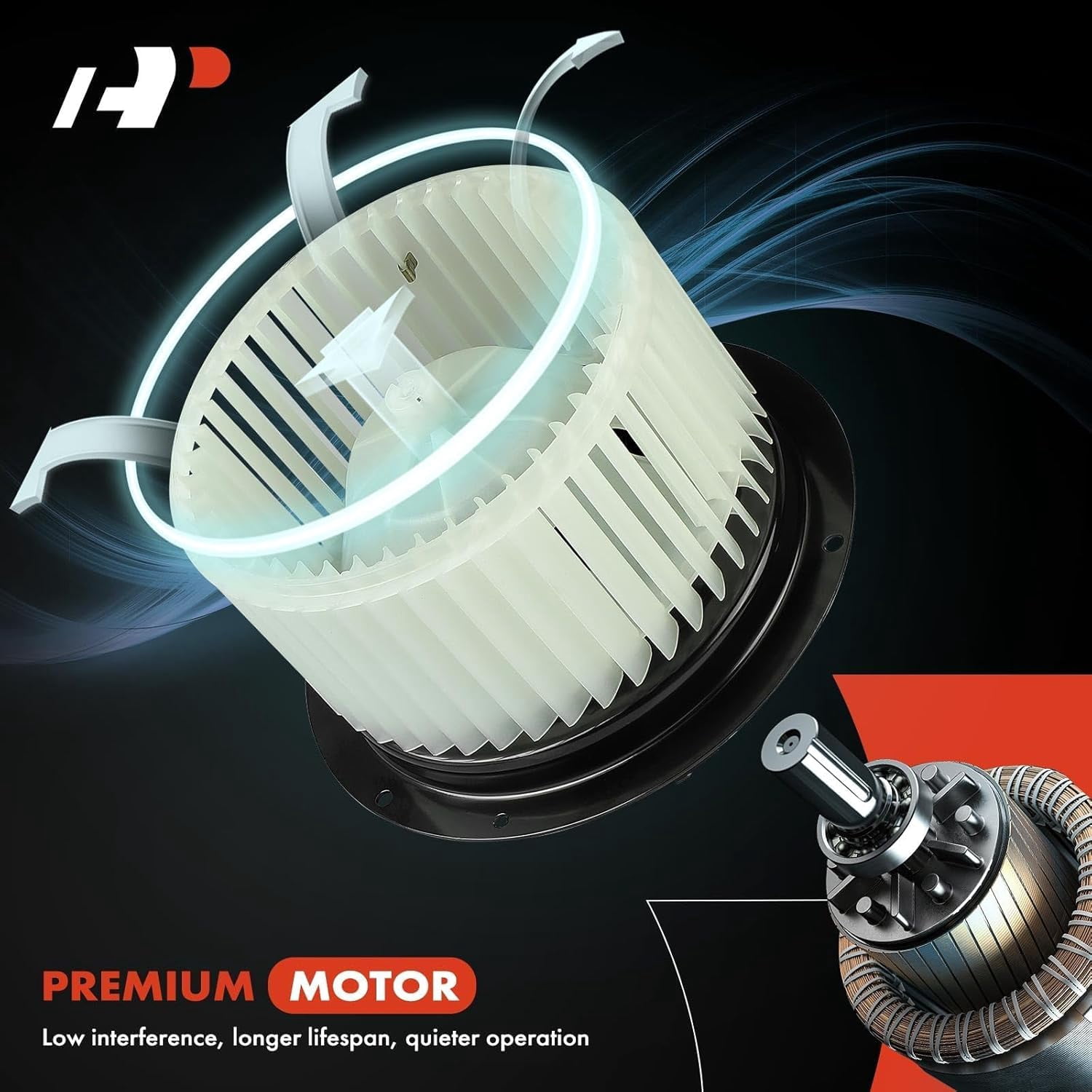 A-Premium Heater Blower Motor with Fan Cage Replacement for Chevrolet GMC C4500 C5500 C6500 C7500 Kodiak 2003-2009 Express Savana 1500 2500 3500 4500