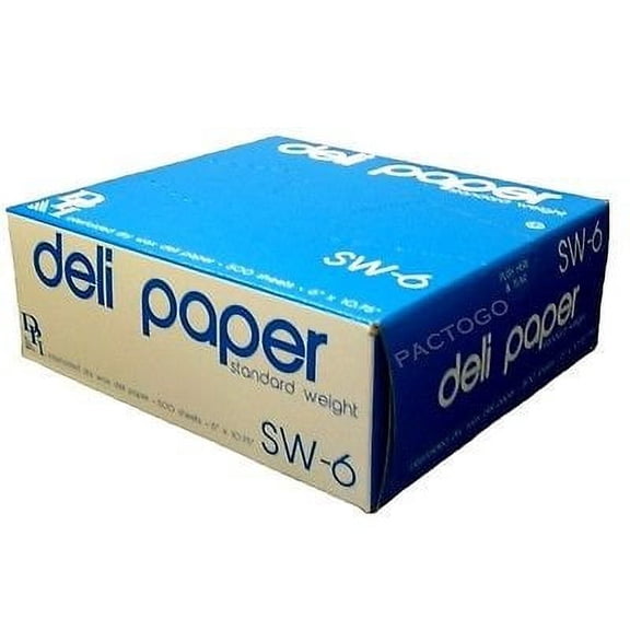 Durable Packaging 6"x10.75" Dry Waxed Deli Paper Pop-Up Food Sandwich Sheets (pack of 500)