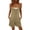 Khaki, variant on Womens Summer Casual Romper Loose Spaghetti Strap Shortalls Overalls Jumpsuit Beach Vacation Jumper with Pocket One Piece Jumpsuits Army Green