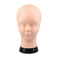 thumbnail image 1 of Modelo de cabeza de maniquí, cabeza de maniquí profesional multiusos, cabeza de entrenamiento para peinado, gorra, anteojos, fabricación de pelucas, 1 of 10