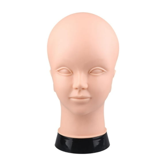 Serenable Bald Mannequin Head Manikin Head PVC Model Professional Model Display Holder for Cap Making Display Hat Headset Salon