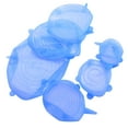 thumbnail image 4 of Couvercle de Stockage des Aliments, Couvercle de Scellement des Aliments 6Pcs pour la Cuisine pour Réfrigérateur Bleu, 4 of 8