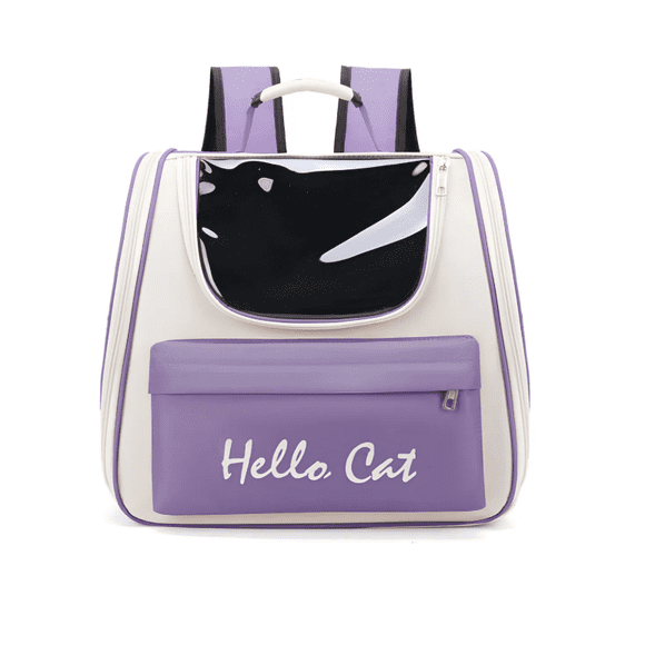 Mochila Back Pack Transportadora Gato color morado