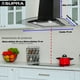 thumbnail image 4 of Campana Extractora Decorativa De Pared En Cristal Curvo Negro De 76 Cm SUPRA CC-76-BLACK, 4 of 7