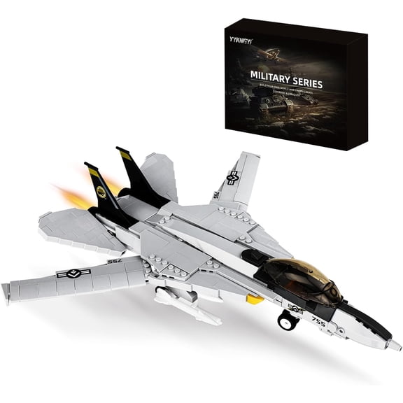 Fighter Military Army Airplane Building Set- Compatible with Lego Planes and Jets, Gifts of Enthusiasts and Military Toys (404 Pcs)