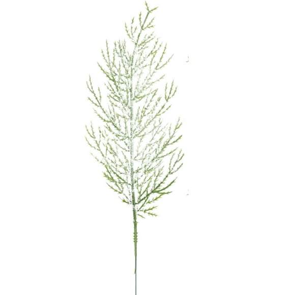 TIMIFIS 30Pcs 13.8 Inch Snowy Faux Cedar Branches Christmas Tree Decorations,Frosted Artificial Cedar Picks and Sprays Cedar Twigs Stems Christmas Stems Green Artificial Cedar Sprigs