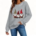 thumbnail image 6 of NSLGXD Women's Christmas Sweatshirt Cute Gnomes Print Crewneck Long Sleeve Casual Fall Winter Holiday Tops S-2XL, 6 of 9