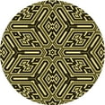 thumbnail image 1 of Ahgly Company Tapis d'Intérieur Lavables en Machine, Ronds, Métalliques, Dorés, 6' Ronds, 1 of 7