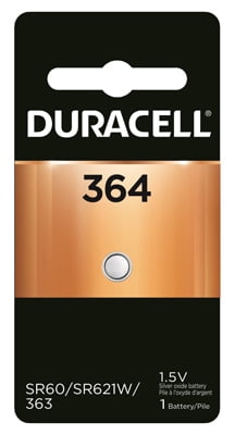 Duracell 1.5V #364 Silver Oxide Watch Battery