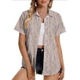 thumbnail image 4 of Ailaofu Womens Button Down Shirts short Sleeve Cuffed Business Work Tunic Top with Pocket Collared Blouses, 4 of 5