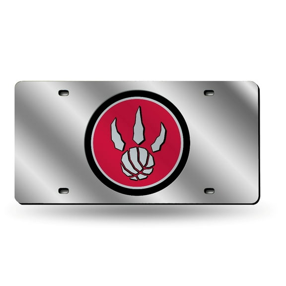 Toronto Basketball Raptors Silver Mirror Look Laser License Plate Tag