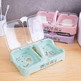 thumbnail image 4 of Green Soap Box, PVC Portable Multifunction Soap Dish with Lid for Travel, 4 of 4
