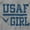 Sport Grey, variant on US Air Force USAF Girl Women's Graphic T Shirt Tees Brisco Brands S
