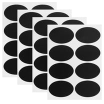 4 Sheets Freezer Labels Chalkboard Label Stickers 5.50X3.50X0.10CM Black