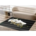 thumbnail image 4 of Floral Rug, Custom Rug, Orchid Rug, Custom Rug, Botanical Rug, Stair Rug, Orchid Rug, Bridesmaid Gift Rug, Area Rug, Black and White Rug, 2.3'x3.3' - 70x110 cm, 4 of 8