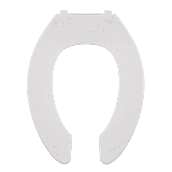 Centoco 550STSCC-001 Elongated Plastic Toilet Seat, Open Front No Cover, Commercial Use, White