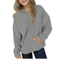 thumbnail image 2 of shqvo Graphic Hoodies For Teen Girls Trendy Y2K Cute Long Sleeve Letter Print Sweatshirts Pullover Tops With Pockets, 2 of 9