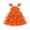 Orange1, variant on Wilark Toddler Girls Halloween Dresses Size 3, Square Neck Lightweight Cute Trendy Flutter Sleeve Festival Party Dresses Orange